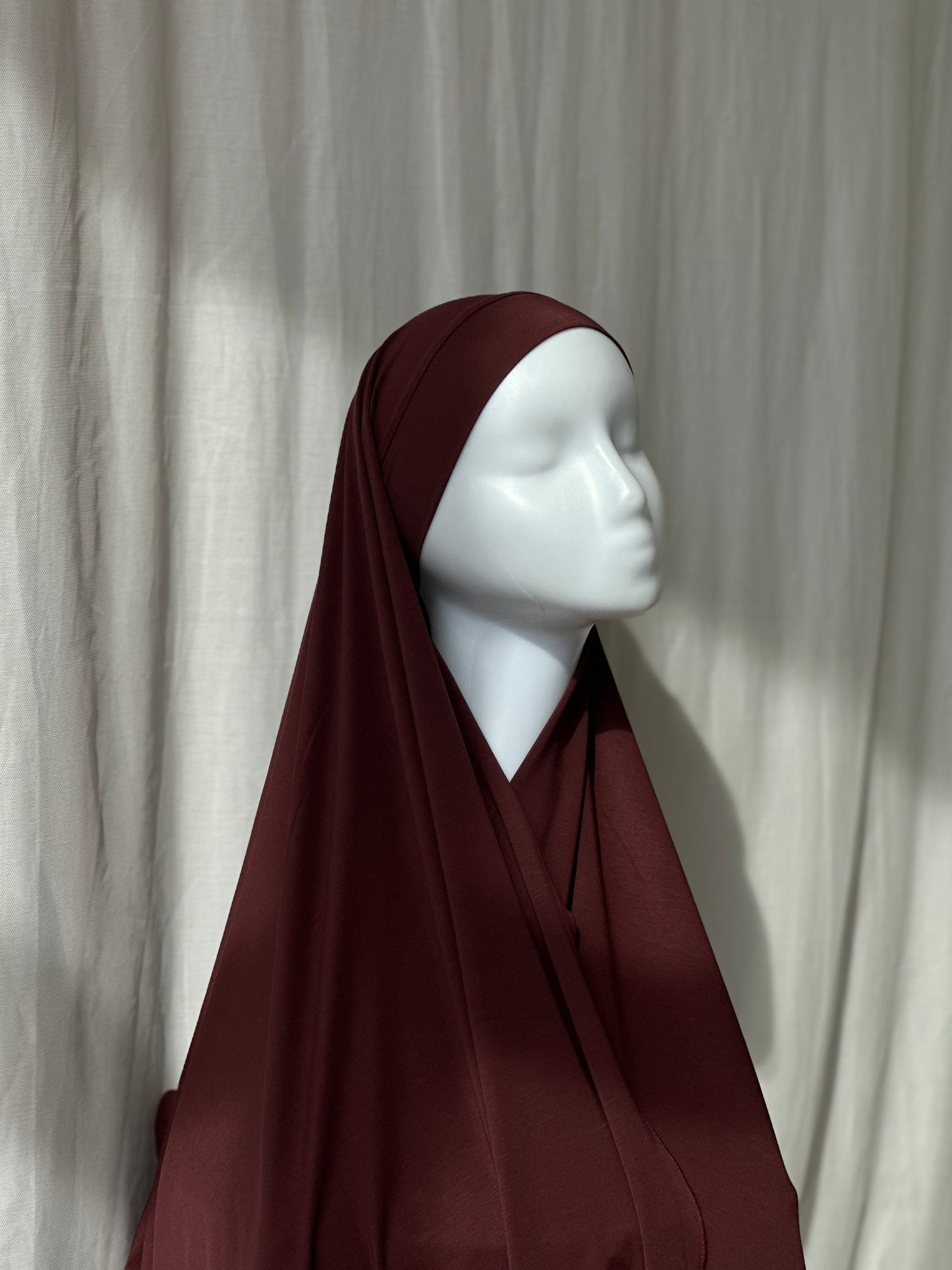 Instant Jersey Hijab bordeauxrot