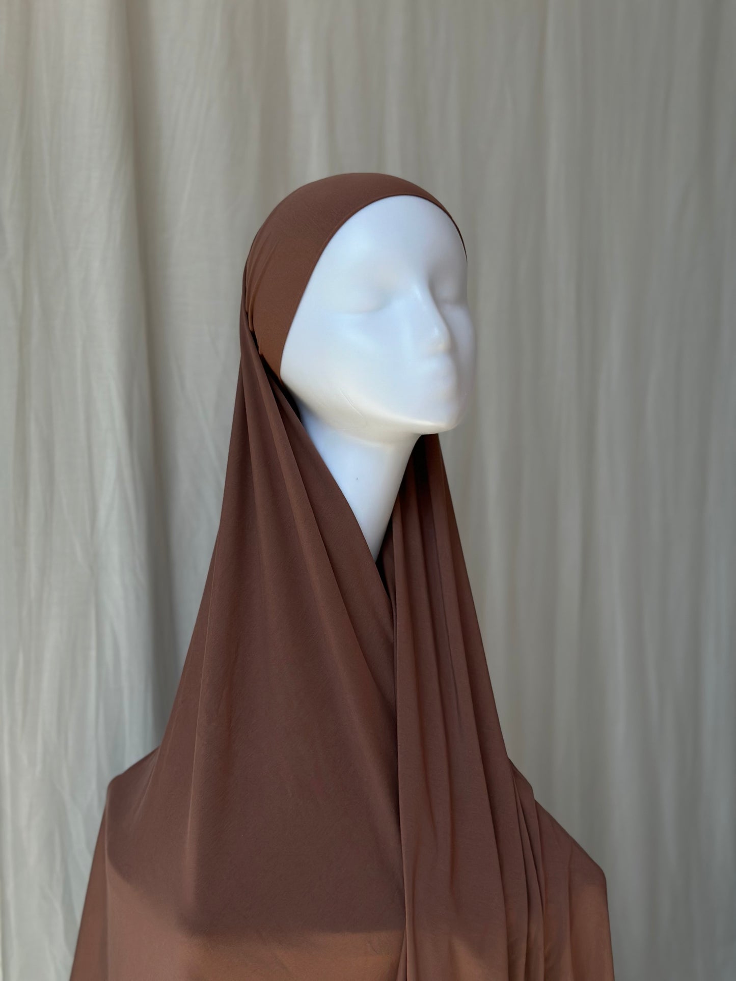 Instant Jersey Hijab hellbraun