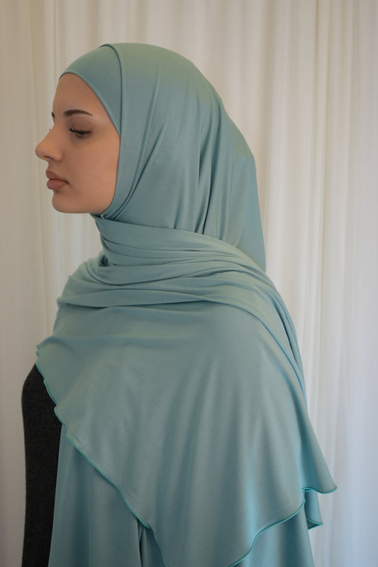 NEU Jersey Hijab türkis blau