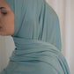 NEU Jersey Hijab türkis blau