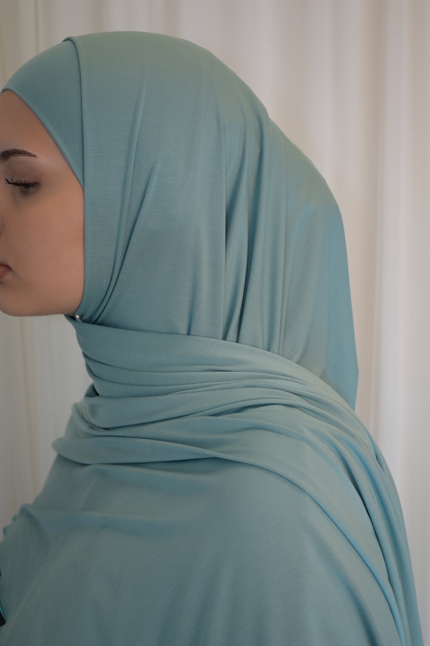 NEU Jersey Hijab türkis blau