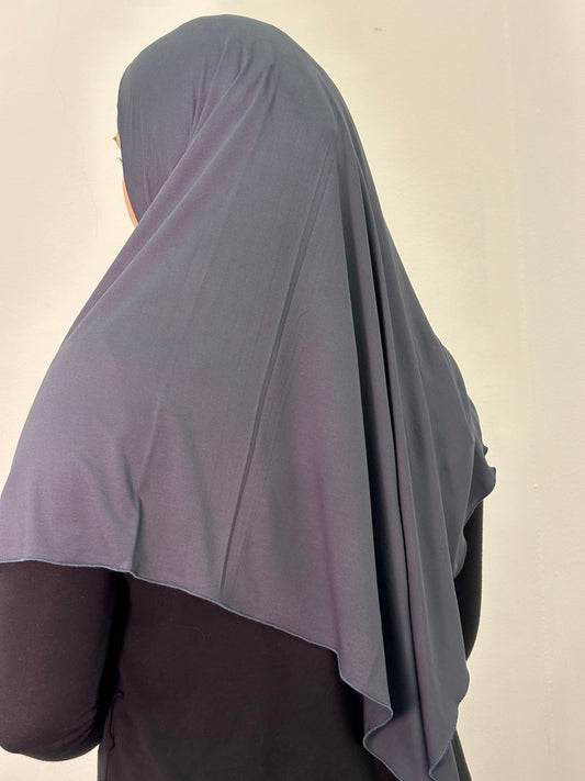 Jersey Hijab quadratisch dunkelgrau