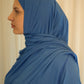 Jersey Hijab klares blau