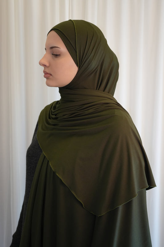 Jersey Hijab olive