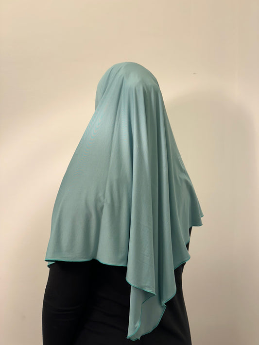 Jersey Hijab quadratisch türkisblau