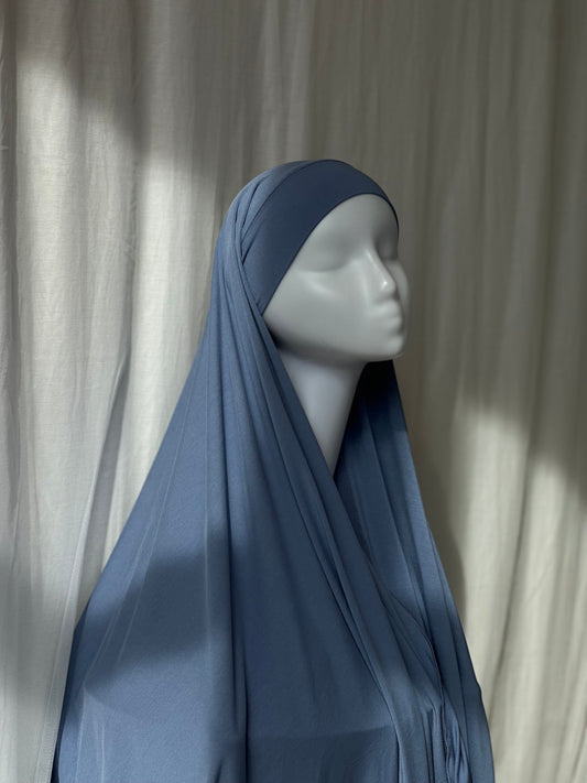 Instant Jersey Hijab jeansblau