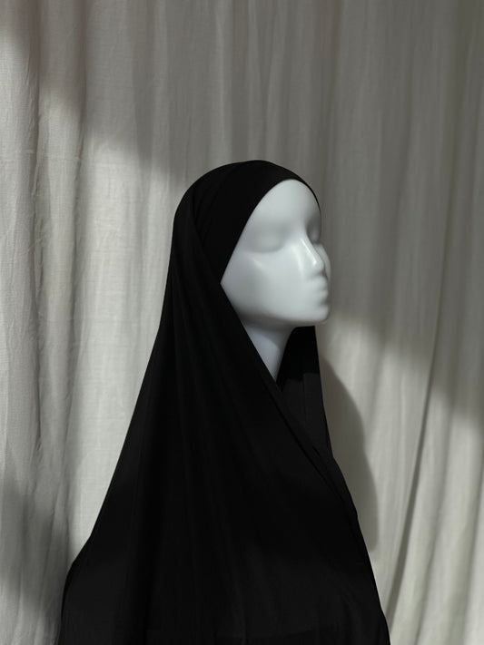 Instant Jersey Hijab schwarz