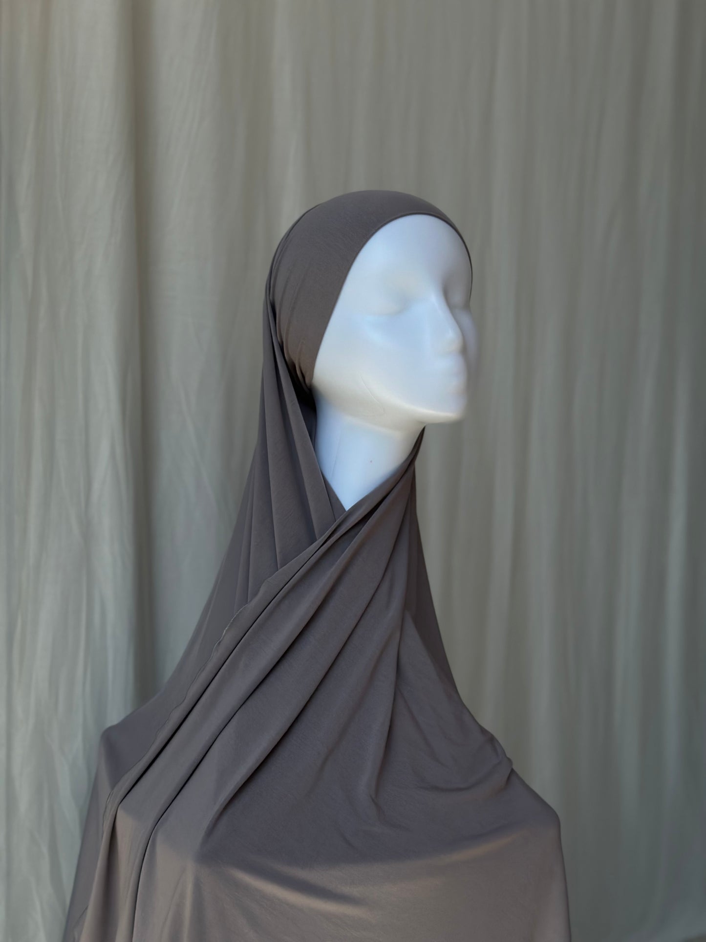 Instant Jersey Hijab grau