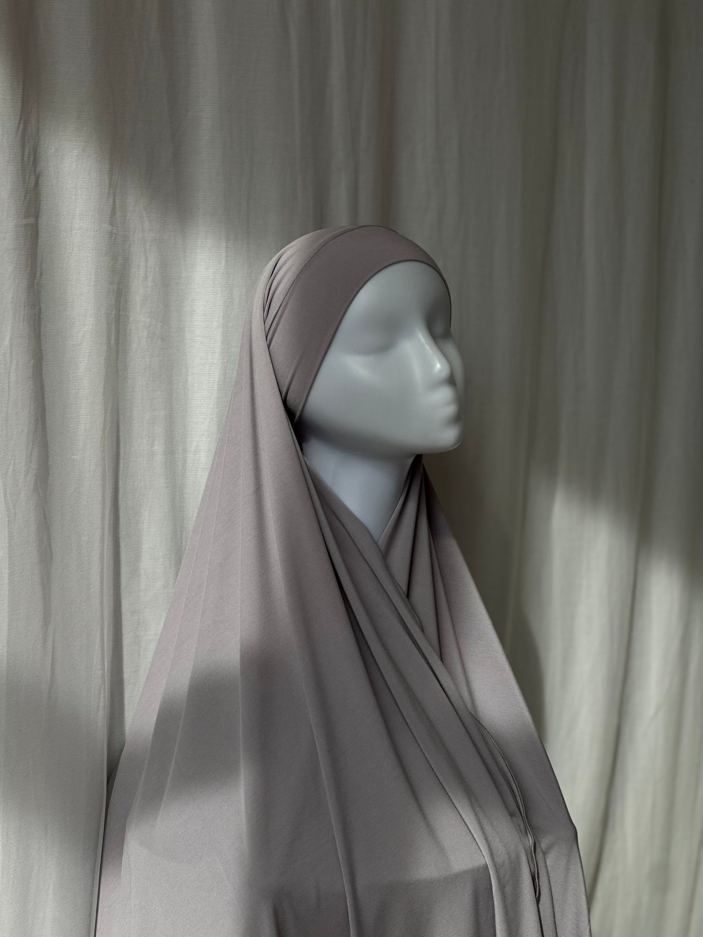 Instant Jersey Hijab hellgrau