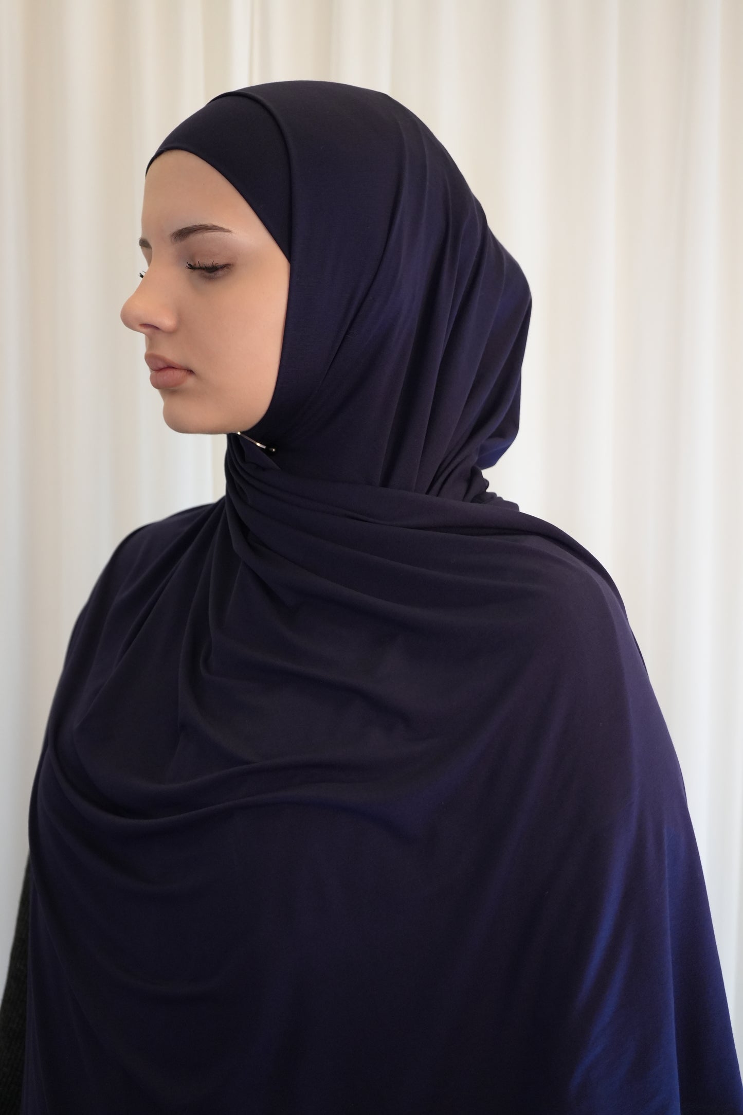 Jersey Hijab marineblau