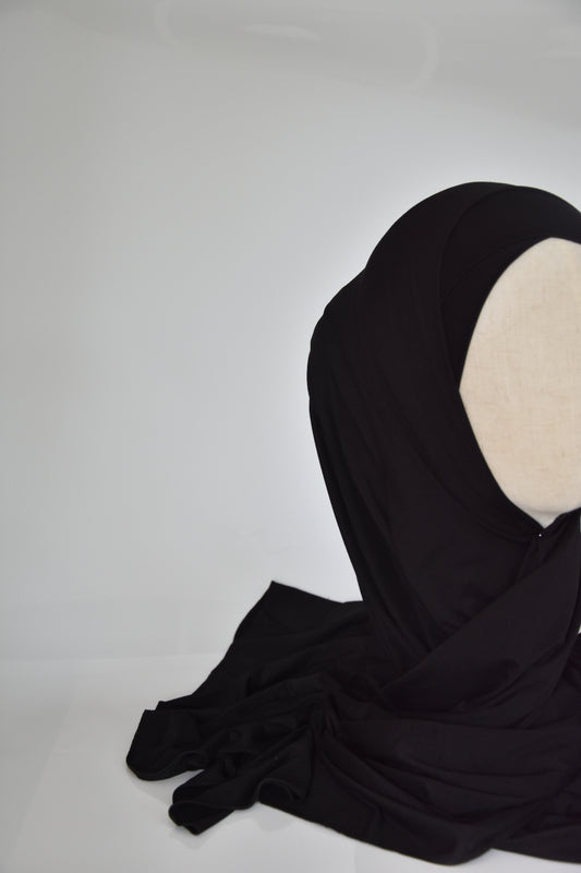 Jersey Hijab schwarz