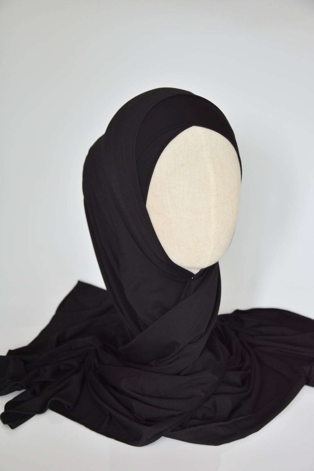 Jersey Hijab schwarz